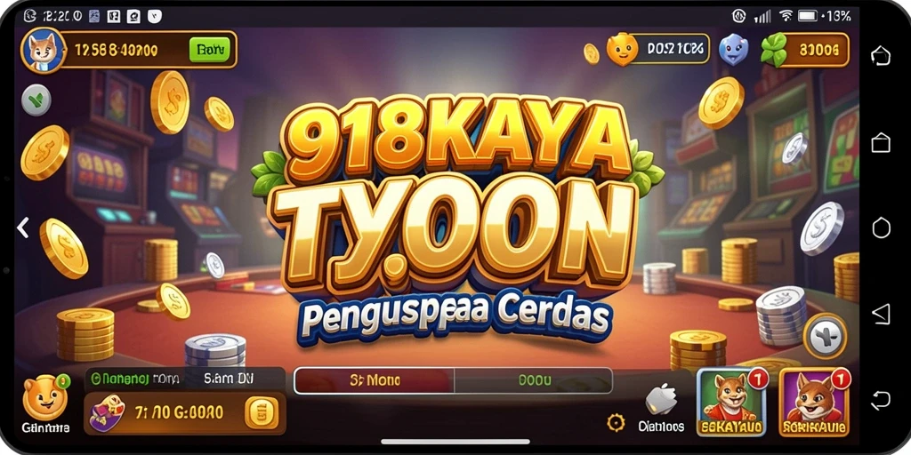Tangkapan layar gameplay 918KAYA menampilkan manajemen bisnis yang dinamis.