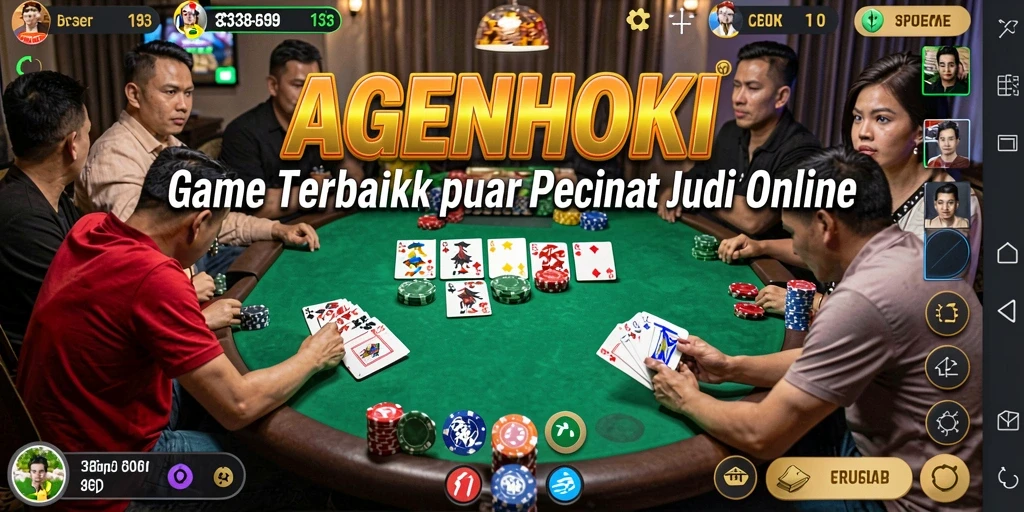 Gameplay seru poker di AGENHOKI dengan pemain aktif.