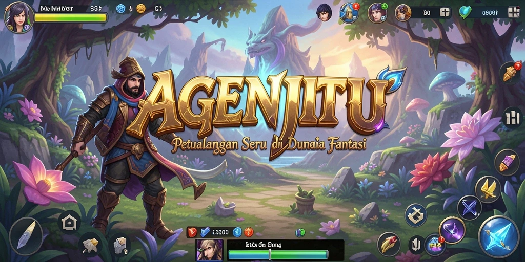 Tampilan gameplay AGENJITU yang penuh aksi dan petualangan.