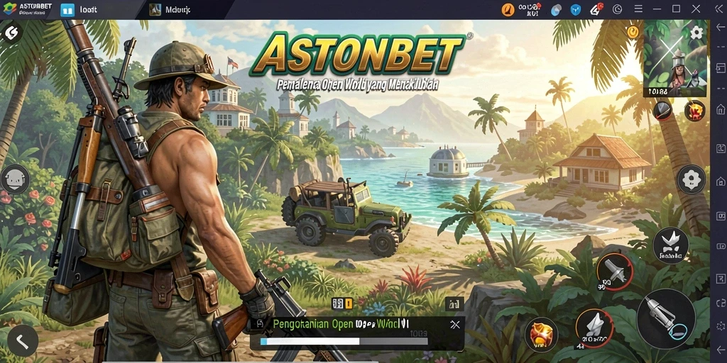 Tampilan gameplay seru dari ASTONBET di dunia Open World.
