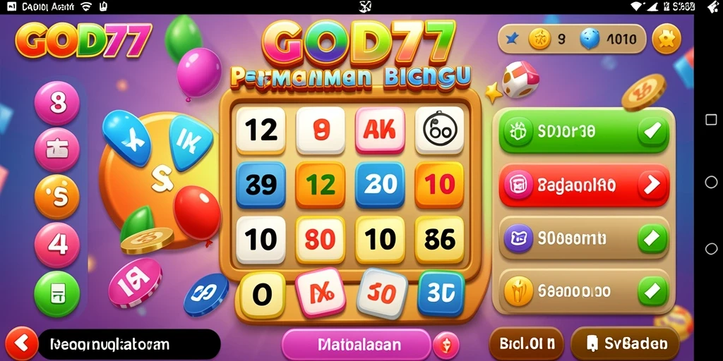 Screenshot utama GOD77 menampilkan gameplay Bingo yang seru dan interaktif.