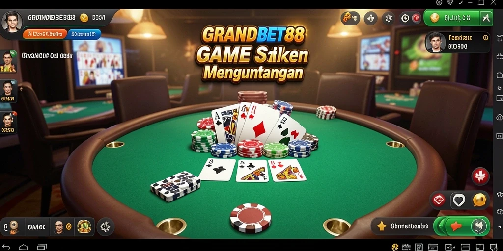 Tampilan seru permainan Poker di GRANDBET88.