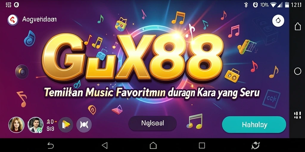 Tampilan seru gameplay GX88 dengan interaksi musik yang menarik.