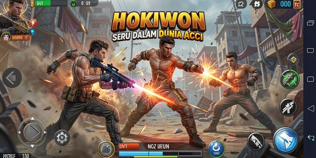 Gameplay menegangkan di HOKIWON dengan pertarungan seru.