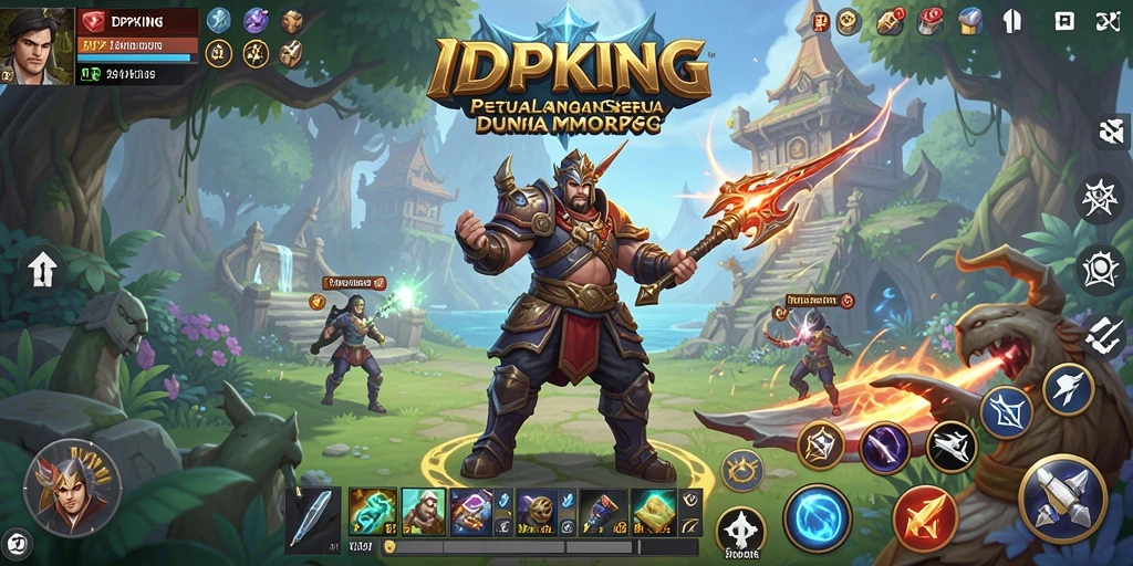 Screenshot menunjukkan aksi pertarungan seru di dunia MMORPG IDPKING.
