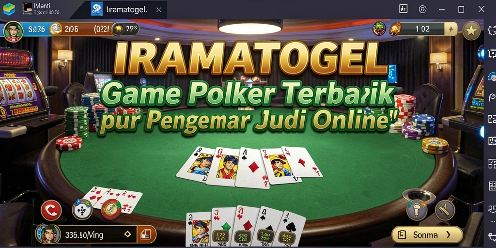Tampilan di IRAMATOGEL dengan gameplay Poker yang seru.