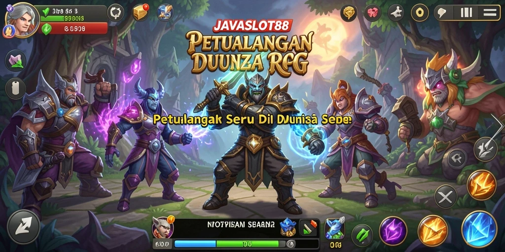 Gameplay RPG menawan dengan grafik berkualitas tinggi dan karakter yang beragam.