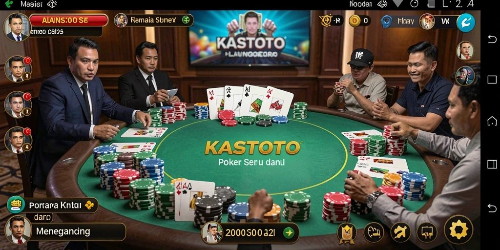 Tampilan screenshot KASTOTO menampilkan gameplay menarik dalam permainan Poker.
