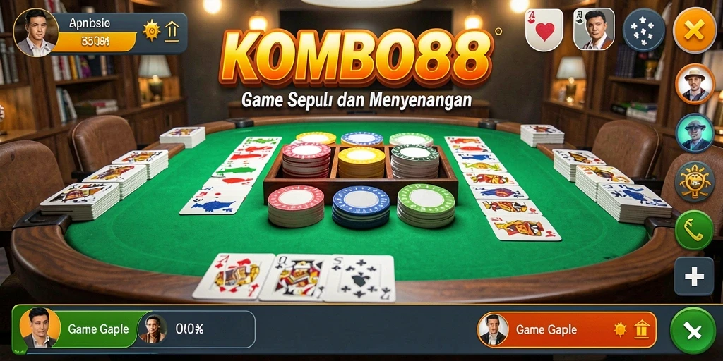 Screenshot permainan Gaple yang menarik dan seru di KOMBO88.