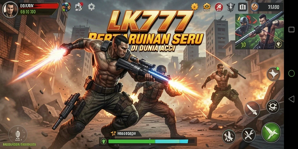 Tampilan gameplay LK777 yang menegangkan dan seru dari pertempuran aksi.
