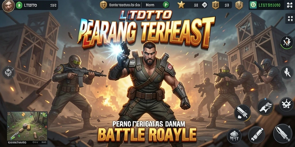 Screenshot gameplay LTDTOTO yang menunjukkan aksi Battle Royale seru.
