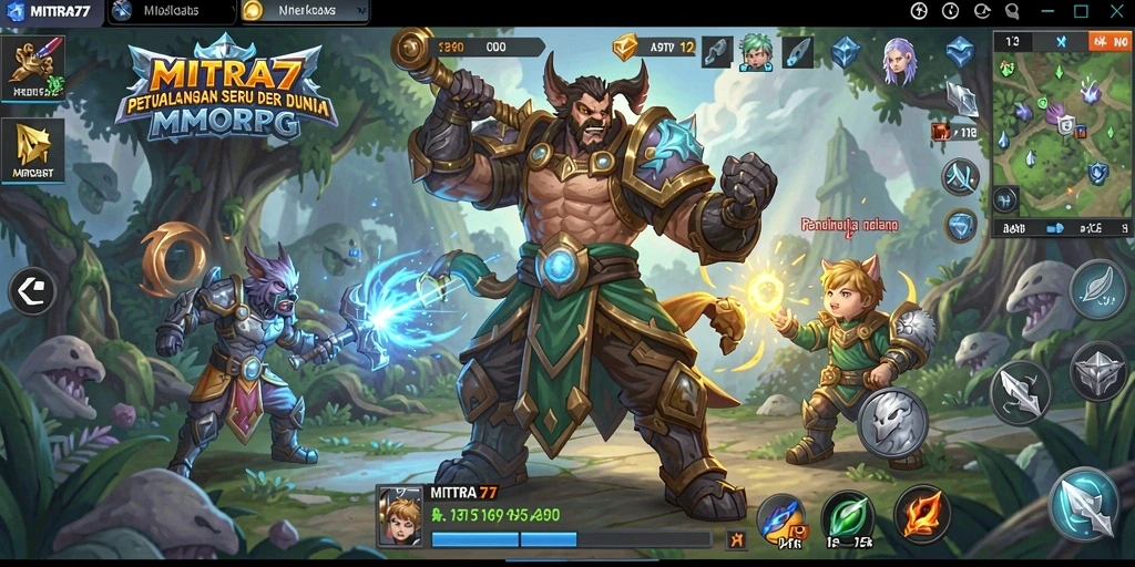 Screenshot gameplay menampilkan aksi seru dalam dunia MITRA77.