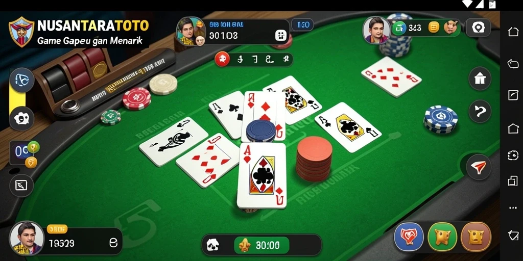 Gameplay seru dari NUSANTARATOTO saat bermain Gaple.