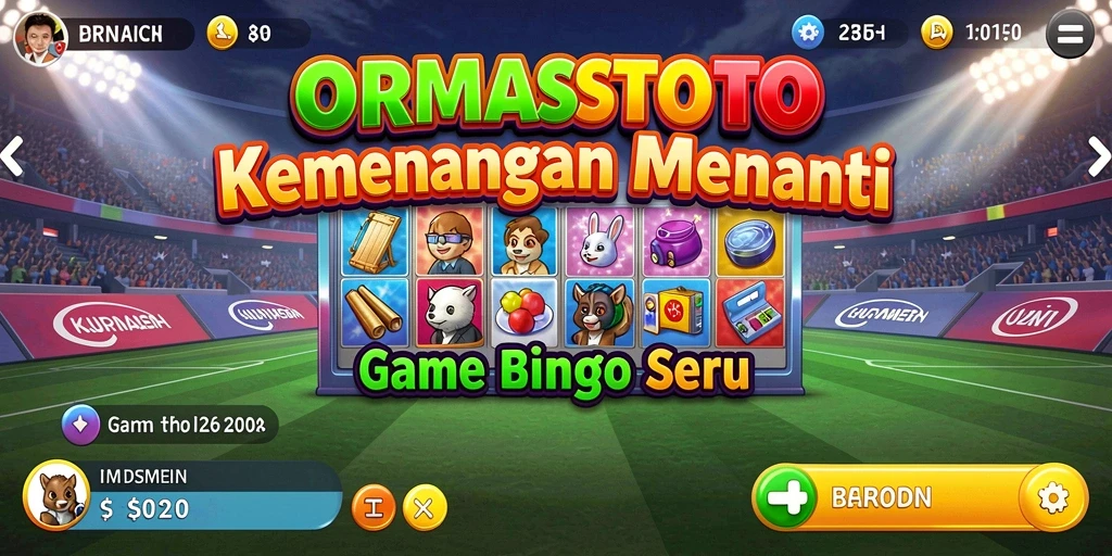Screenshot ORMASSTOTO menampilkan gameplay Bingo yang menarik.