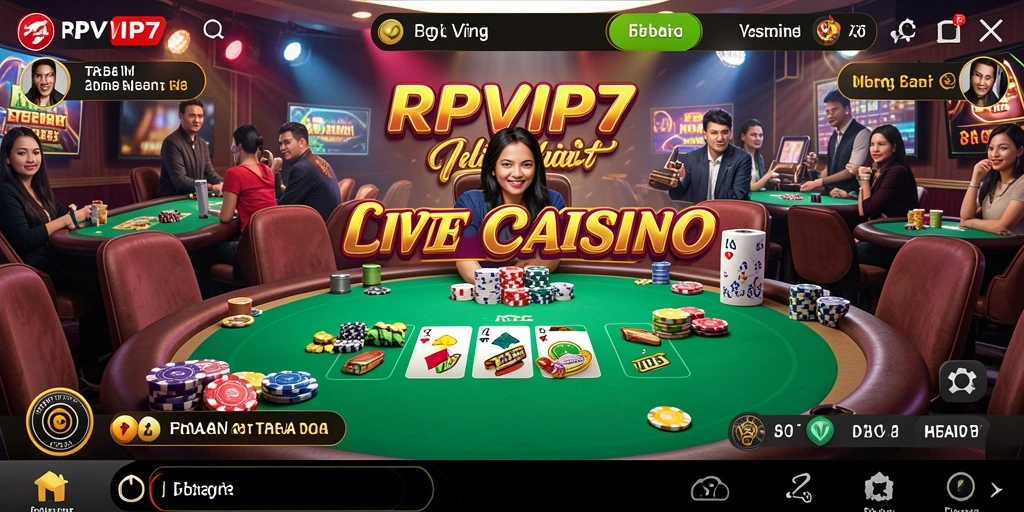 Tampilan gameplay RPVIP7 yang menegangkan dan interaktif di Live Casino.