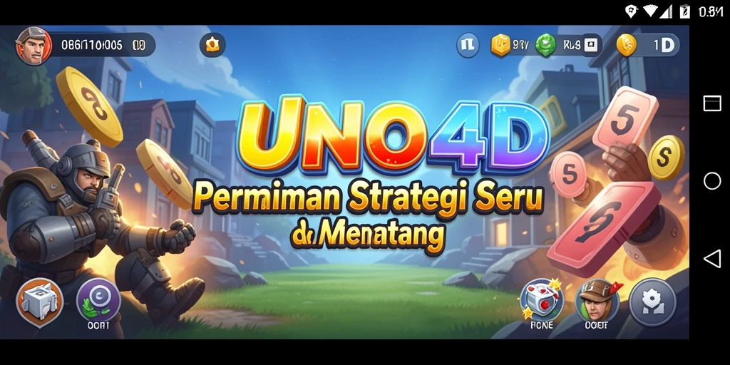 Tampilan gameplay seru dalam UNO4D yang penuh strategi.