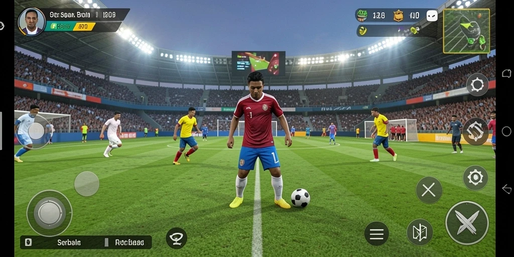 Pengalaman gameplay sepak bola yang menyenangkan dan mendebarkan.