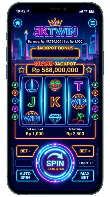 Screenshot fitur pencarian jktwin yang cepat dan efisien.
